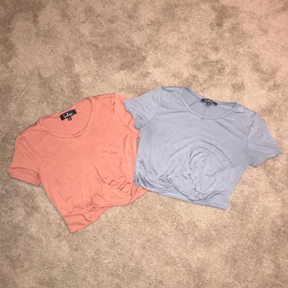 Crop Knot Tops 🧡💙